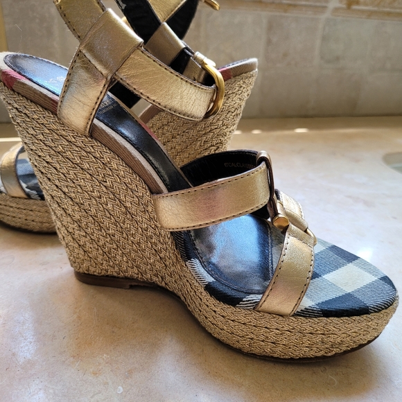 Burberry Haymarket Check Wedge Espadrille - Picture 6 of 16